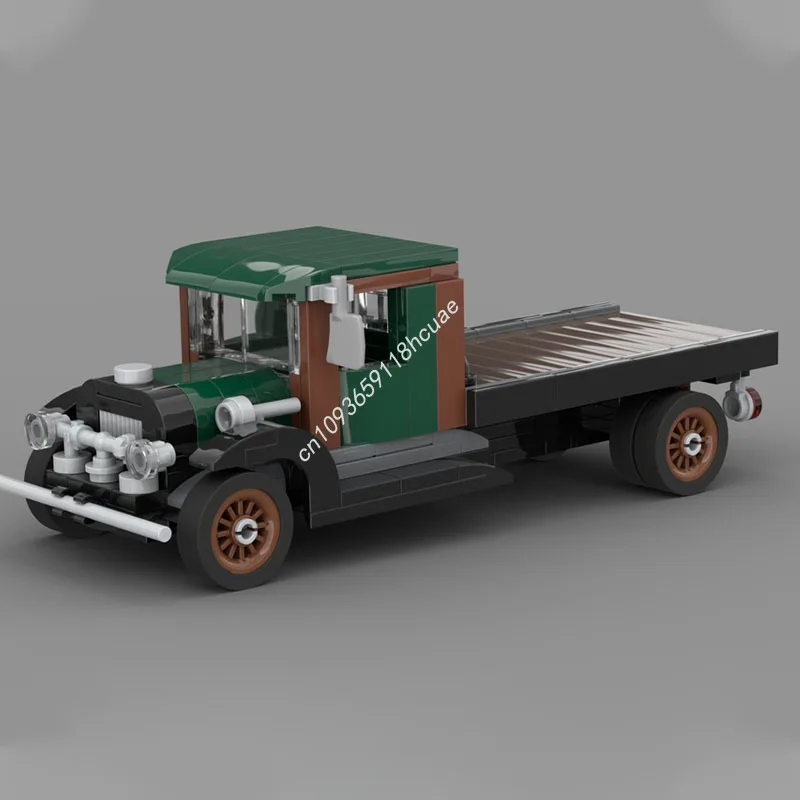 

226 шт. MOC винтажный планшетный грузовик темно-зеленый автомобиль модель строительные блоки ремесленные игрушки архитектура дети креативные рождественские подарки