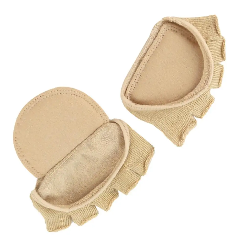 Calcetines antideslizantes, cojines para el pie, medias medias, almohadillas para el antepié, herramientas reutilizables y transpirables para el cuidado de los pies para mujeres y hombres