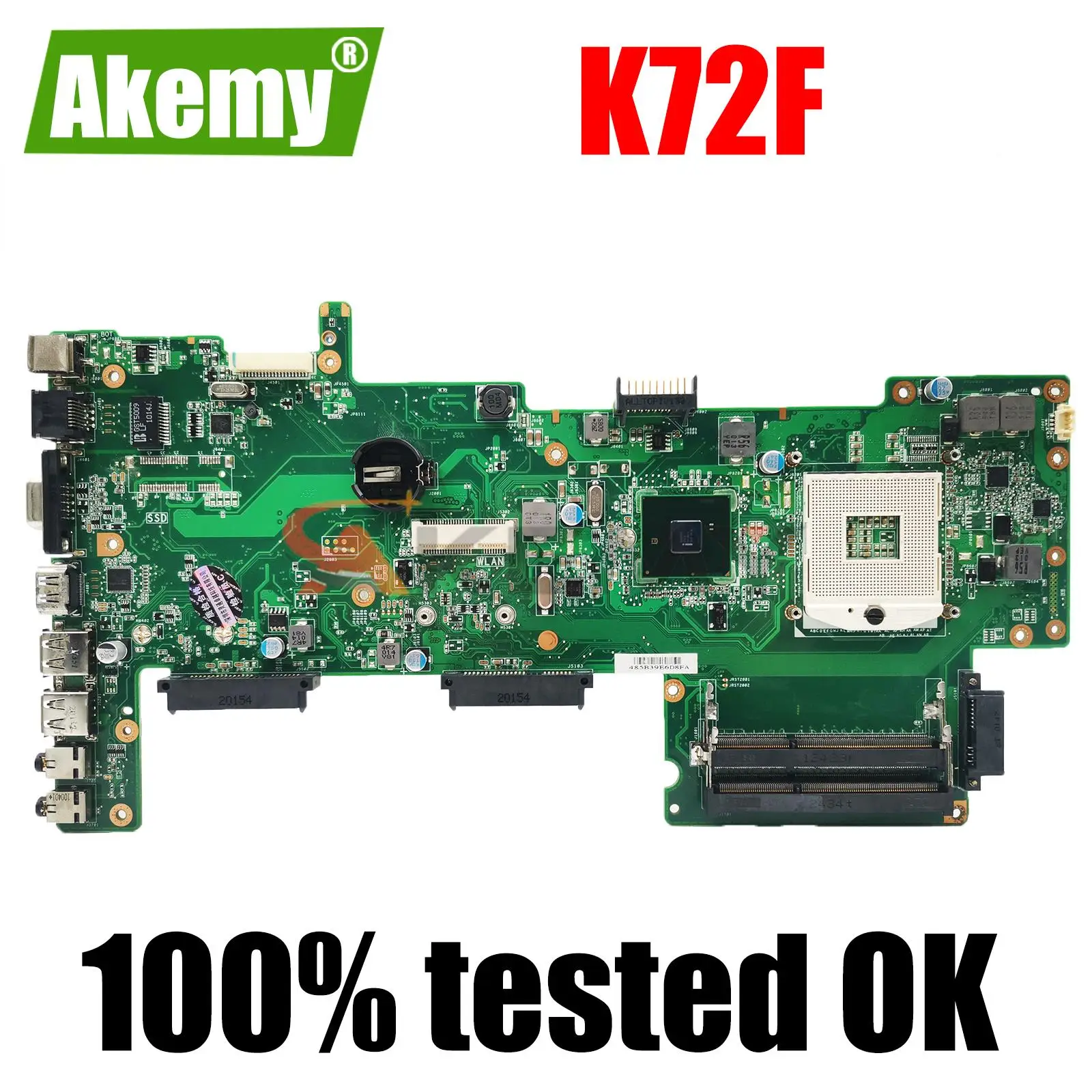 

60-NY7MB1000 31NJ1MB0000 Laptop motherboard For ASUS K72F MAIN BOARD HM55 DDR3