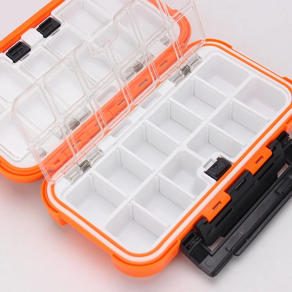 

1pc Fishing Lure Box ABS Double Sided Waterproof Fish Hook And Bait Storage Box Fishing Tackle Storage Organizer