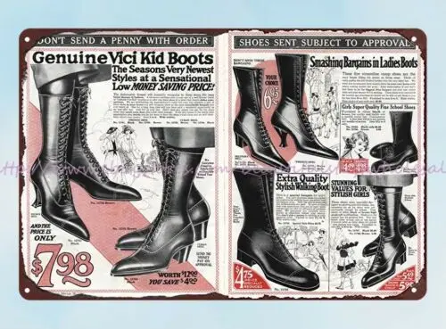 Women's boots from the 1919 sale catalog of Henry Blake Co., Famous Guaranteed