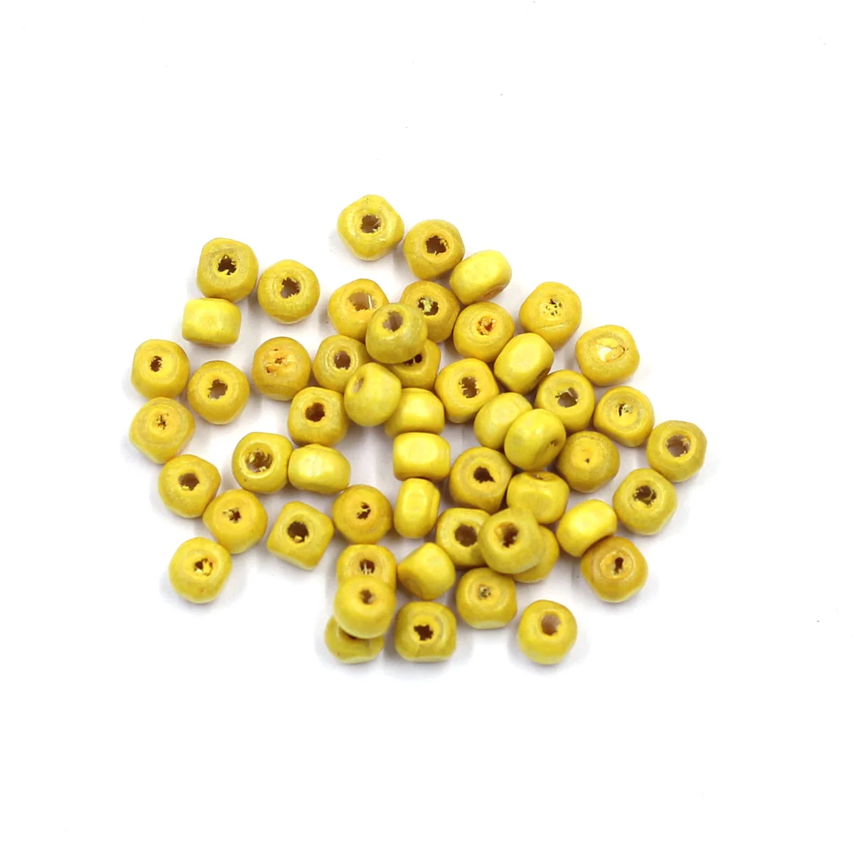 900 Stück Holz Spacer Perlen lose Samen Holz winzige runde bunte niedlich für Armbänder Handwerk 4,5mm Durchmesser. – Detail 2