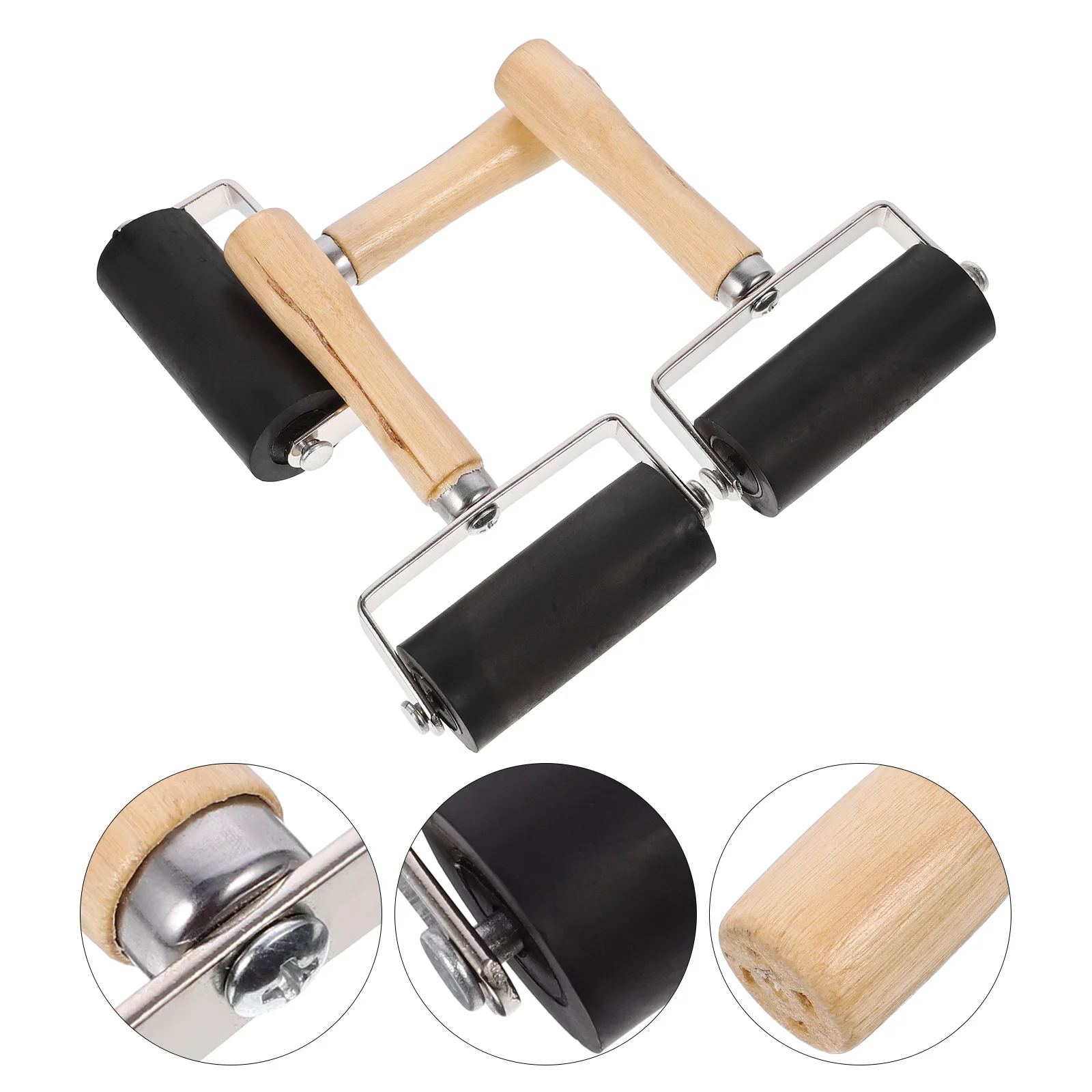 3Pcs Rubber Printmaking Rollers for Ink Rubbing Stamping Craft and DIY Art Supplies Rollers for Crafting