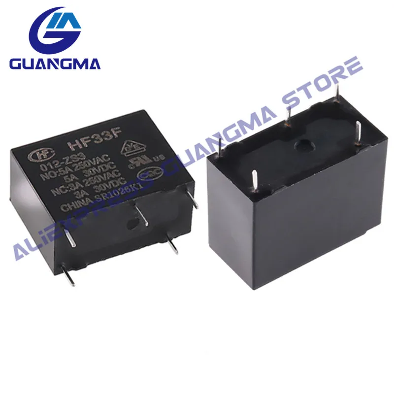 Imagem -04 - Relé Hf33f-024-hsl3 Hf33f-005-hs3 Hf33f- Zs3 50 Pcs Hf33f005 012 024-hs3 Zs3hsl3 3a 5a 10a 250vac 4pin 5pin Dc5v 12v 24v
