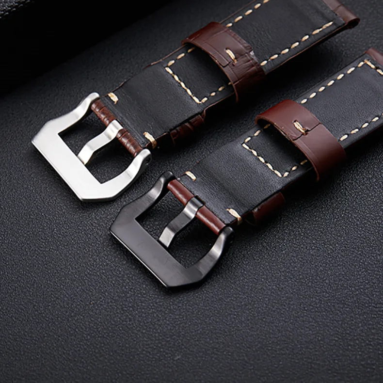 Genuine Leather Watch Band Crazy Horse Cowhide Men\'s Bracelet for Panerai Watch Strap Replacement Accessories 20mm 22mm 24mm