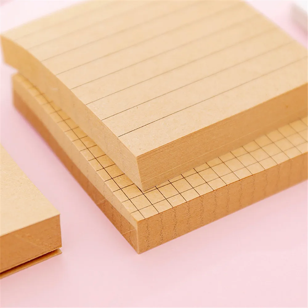 80 Sheets Blank Grid Sticky Note Notepad Portable Bookmark Memo Pad for Making Notes Planning Notepad Office Kawaii Stationary