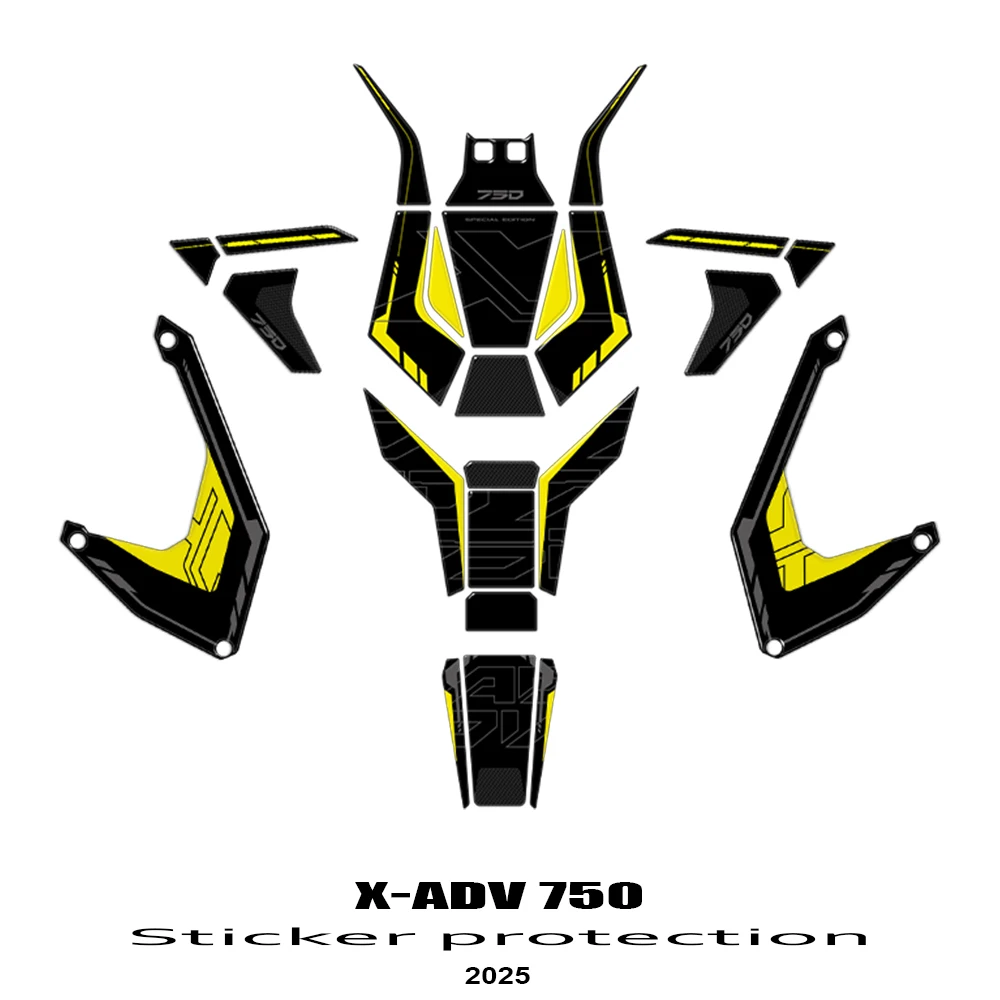 

xadv750 2025 Tank Pad Complete Stickers for Honda X-ADV 750 X ADV750 Accessories Motorcycle 3D Epoxy Sticker Protection Kit