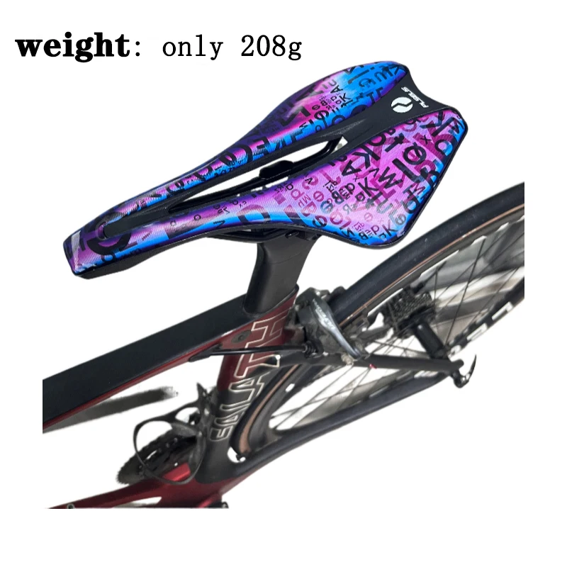 RGO Bicycle Racing Seat MTB Road Bike Ultralight Saddle 208g Hollow Ergonomic Design Cr-mo Seat Rail Saddle Bicycle Saddle