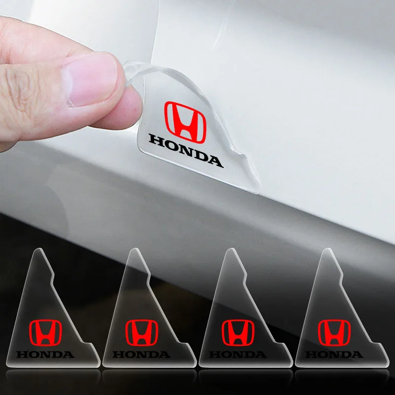 

2 шт. угловая крышка двери автомобиля, защитная наклейка от царапин для Honda Civic Mugen Accord Odyssey JAZZ CRV Fit Hrv Jazz CBR VTX