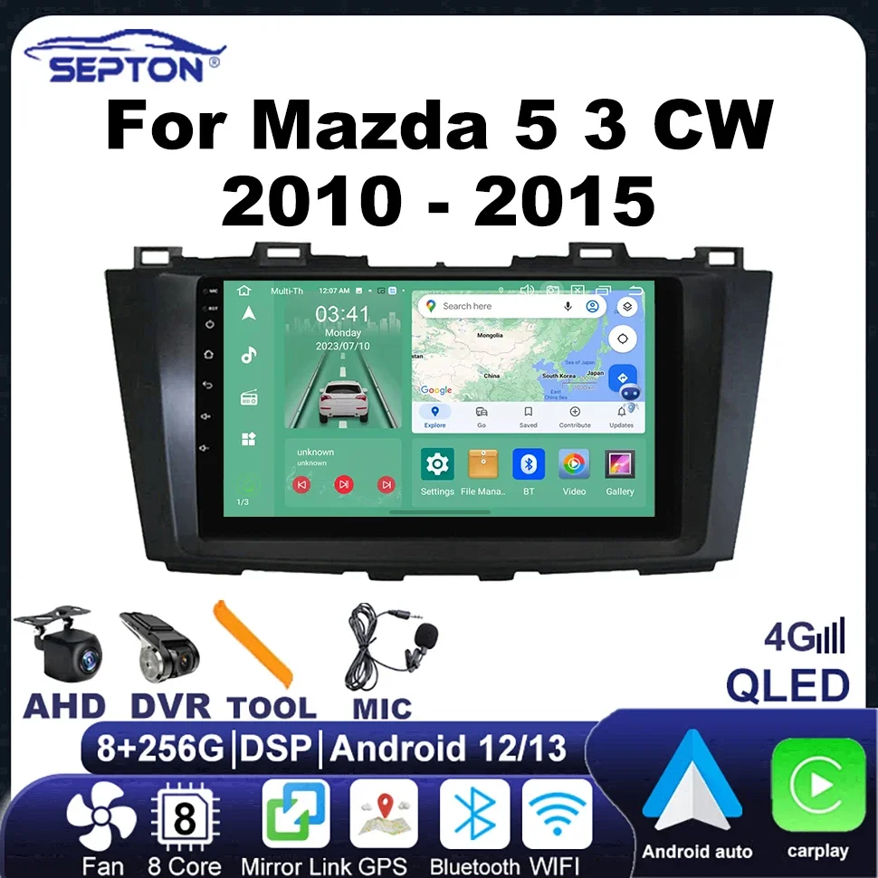 

SEPTON Car Intelligent Systems Radio for Mazda 5 3 CW 2010 - 2015 Wireless CarPlay Android Auto Multimedia Player Head Unit GPS