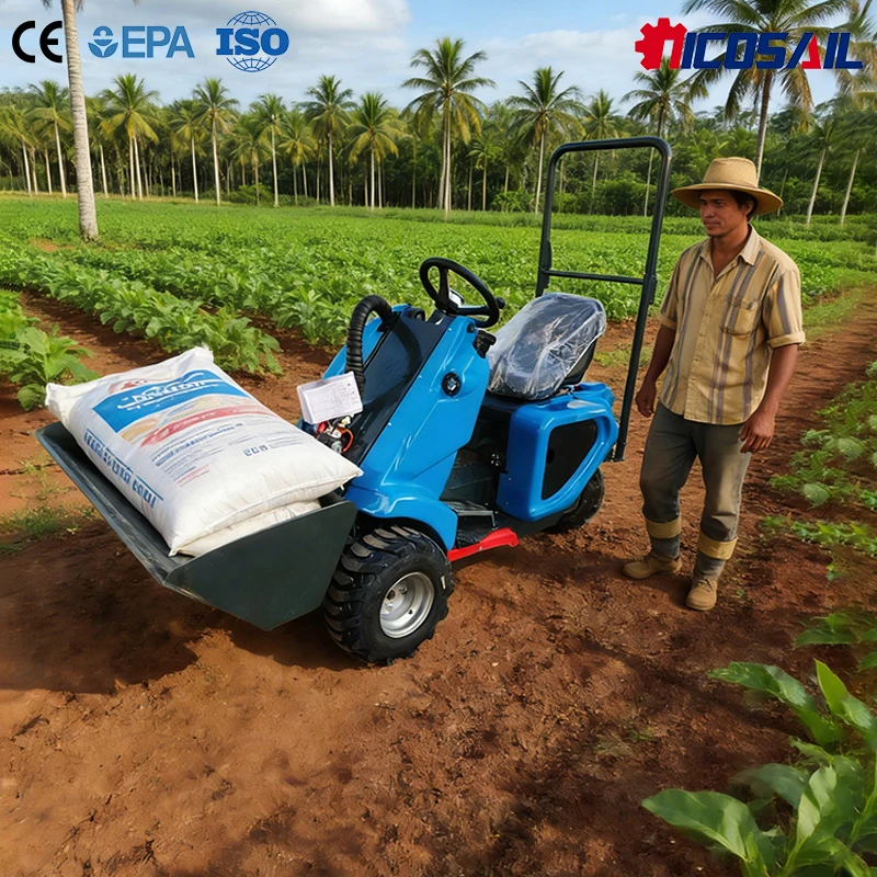 Мини-погрузчик Nicosail с 3 колесами, 47 л.с., двухцилиндровый, стандарт ЕС Stage V, для использования на фермах и в садах Германии