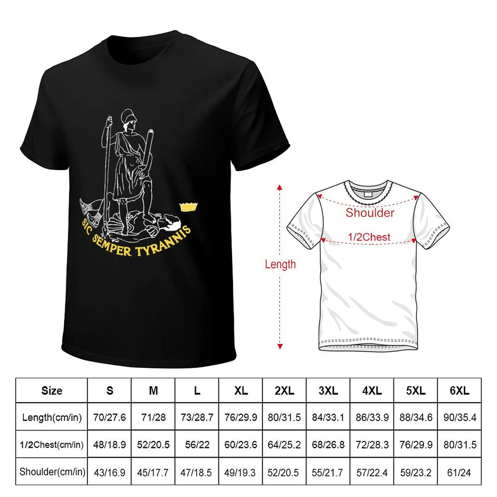 Sic Semper Tyrannis from the Virginia Flag T-Shirt Basic Comfort Fit T-Shirt for Men