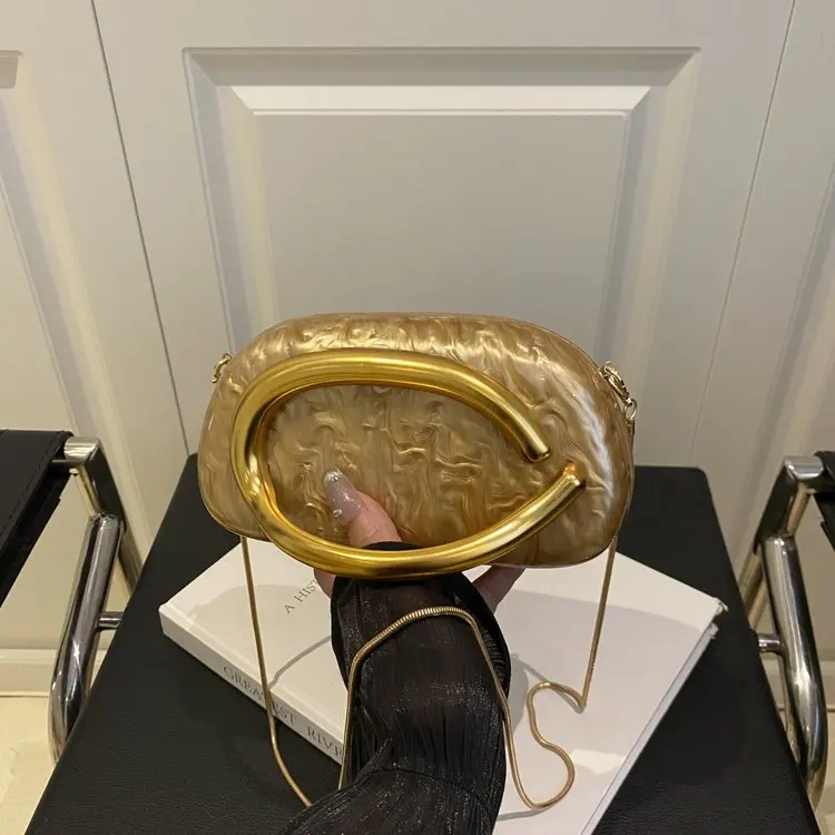 

Роскошный вечерний кошелек-клатч, женский кошелек на плечо с цепочкой, шикарный ручной клатч через плечо, минималистичная кожаная сумка