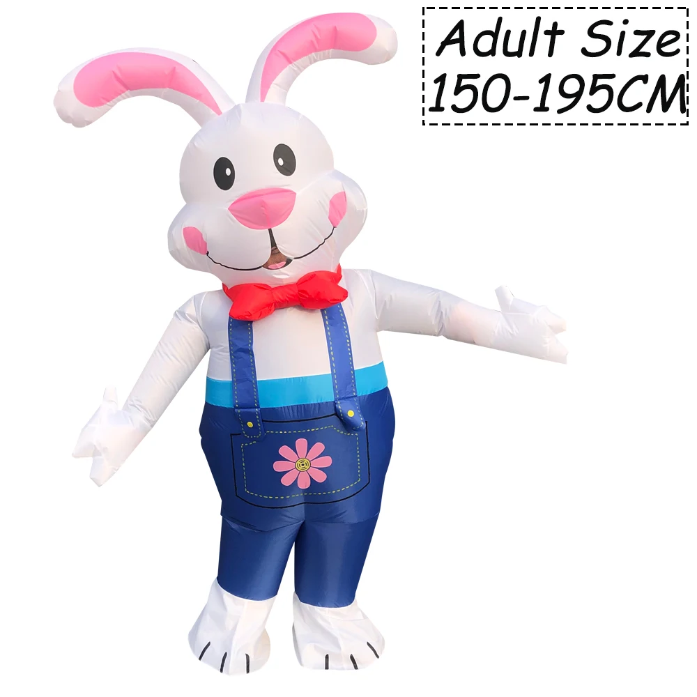 Volwassen schattige dieren opblaasbaar kostuum konijntje zebra haai bee koala cosplay grappige pakken voor halloween purim fancy mascotte kostuums