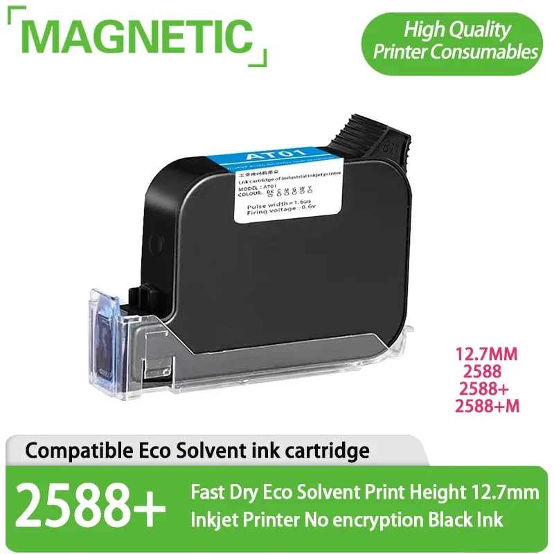 

2588+M 2588 2588+ Handheld Printer Ink Cartridge Fast Dry Eco Solvent Print Height 12.7mm Inkjet Printer No encryption Black Ink