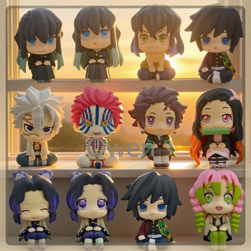 Tomioka Giyuu Anime Demon Slayer Kimetsu No Yaiba Figurine Kochou Shinobu Action Figures PVC Model Statue Collection Toys Gifts