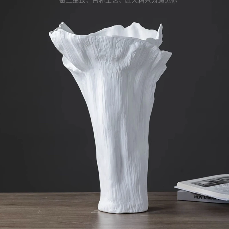 

Nordic creative luxury high-grade white ceramic vase with large caliber