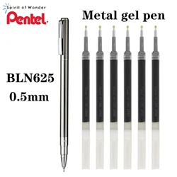 Japan Pentel Metal Gel Pen BL625 Mini Rod Quick Drying 0.5mm Needle Tip Kawaii Stationery Replaceable Refill Back To School