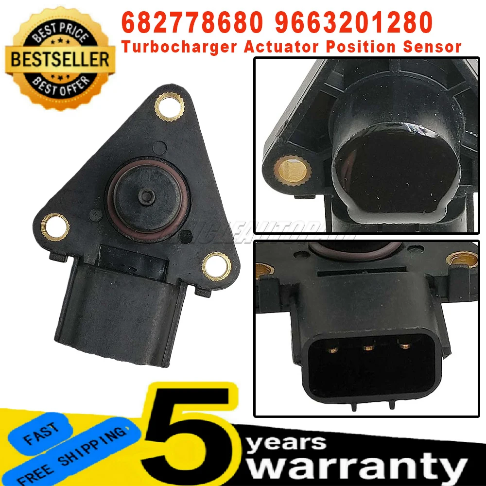 

Новый 682778680 9663201280 для Peugeot 307 308 407 508 Citroen C4 C5 Датчик положения привода турбокомпрессора 3-контактный автомобильные аксессуары