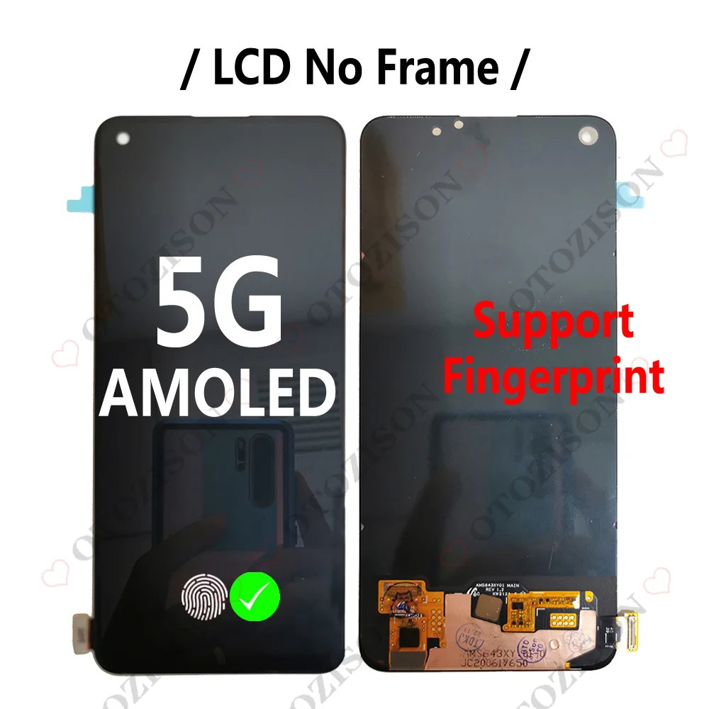 AMOLED LCD With Frame For OPPO A95 4G CHP2365 CPH2365 LCD A95 5G PELM00 Display Screen Touch Digitizer Assembly A95 Replacement