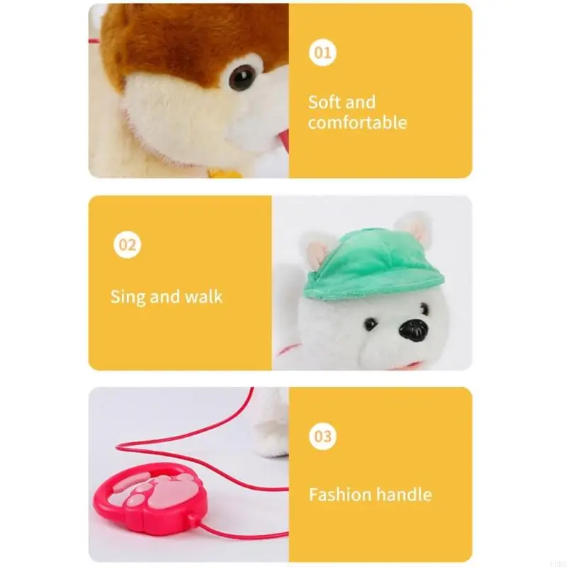 Life Like Electric Dog Toy with Simulation Barking Interactive Electronic Pet For Toddler Crawl Learning Simulation L8RB