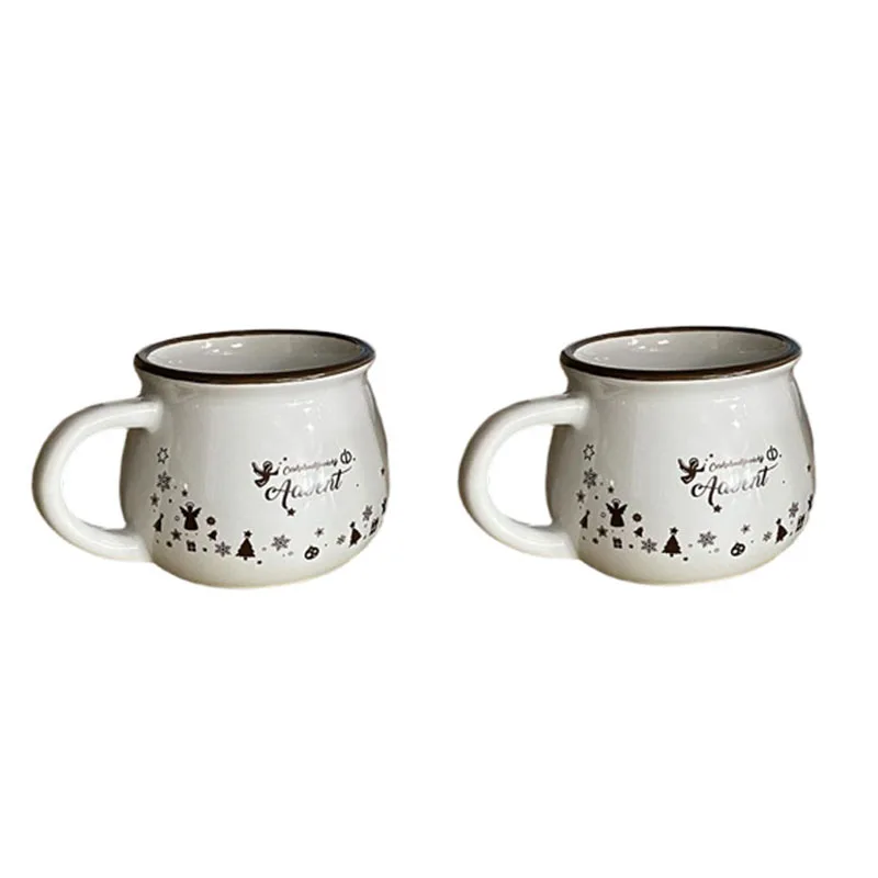 

(2PCS packed) Ceramic Mousse Mug Coffee Mug Office Home Baking Dessert Breakfast Milk Mug Children Gift