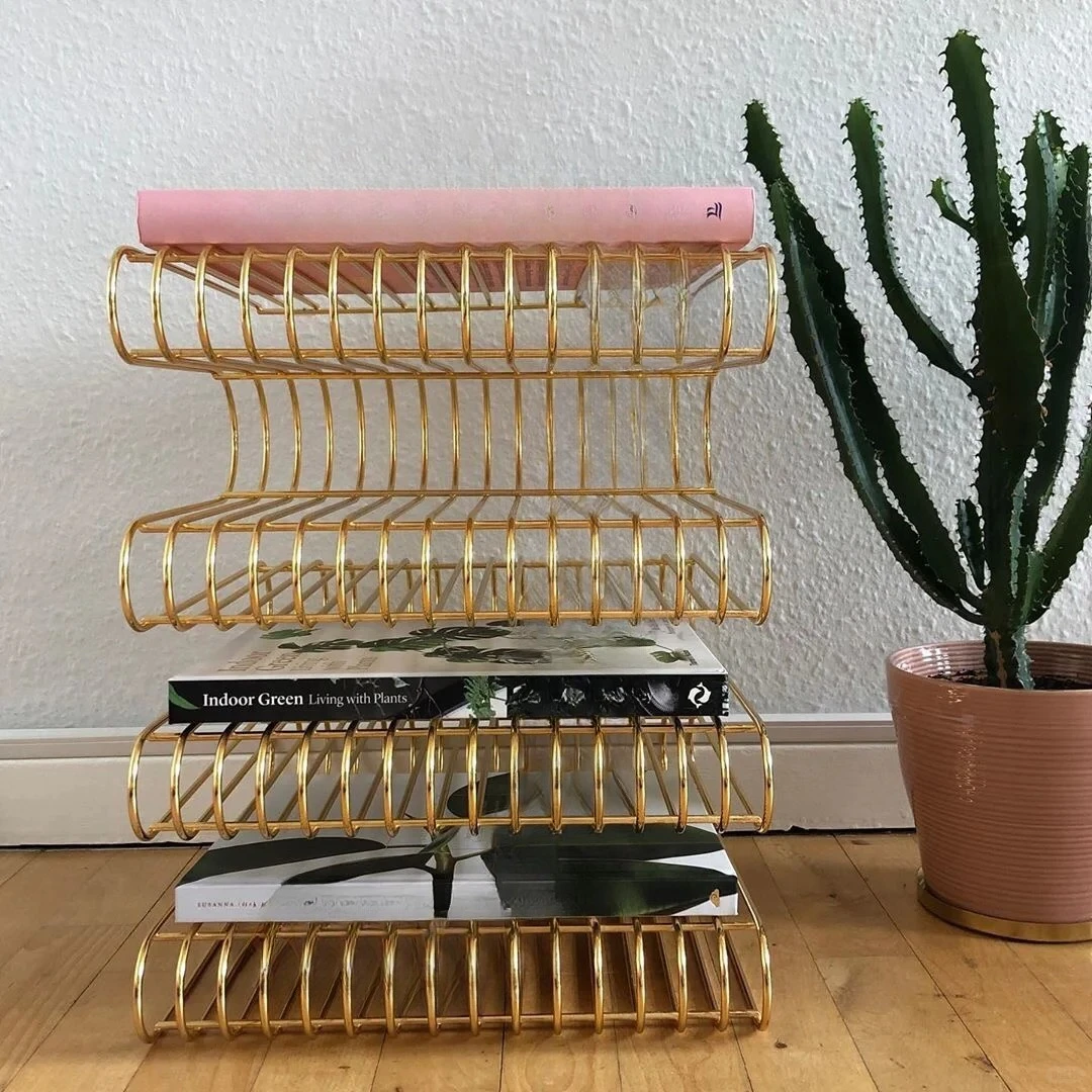 Living room decorative storage bookshelf, floor magazine rack