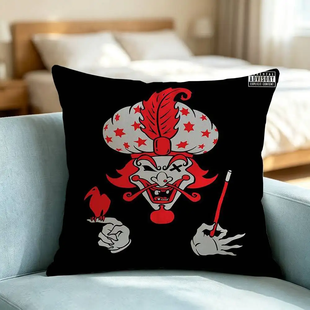 Insane Clown Posse ICP Hip Hop Square Double-Sided printed Pillow Case Bedroom Bedside Pillow Sofa Cushion Cover Gift 5