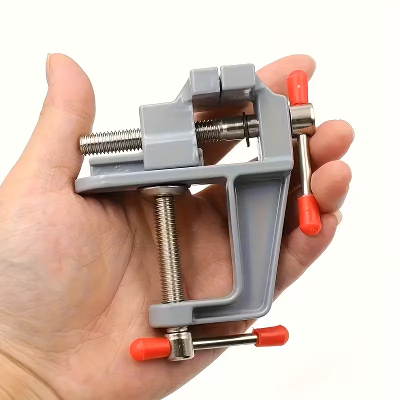 1pc heavy-duty adjustable vise with ergonomic handle and precision adjustment knob, adjustable jaw width and manual operation