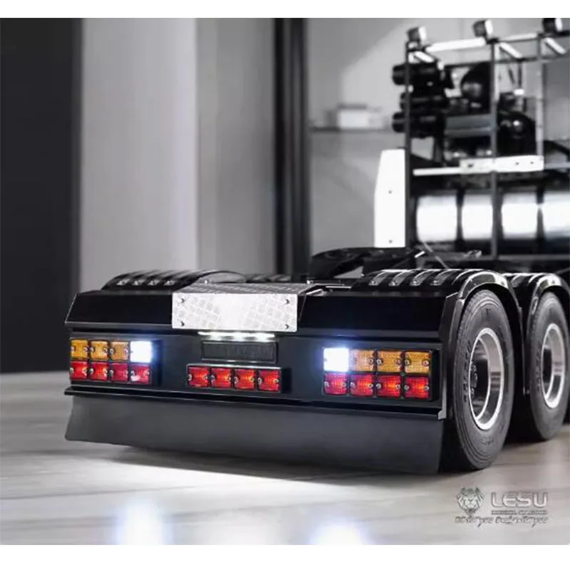

1/14 RC Truck Tail Beam With Tail Light LED LESU S-1234-B For 1:14 Tamiya truck Model Toy R620 R470 Model Accessories OP
