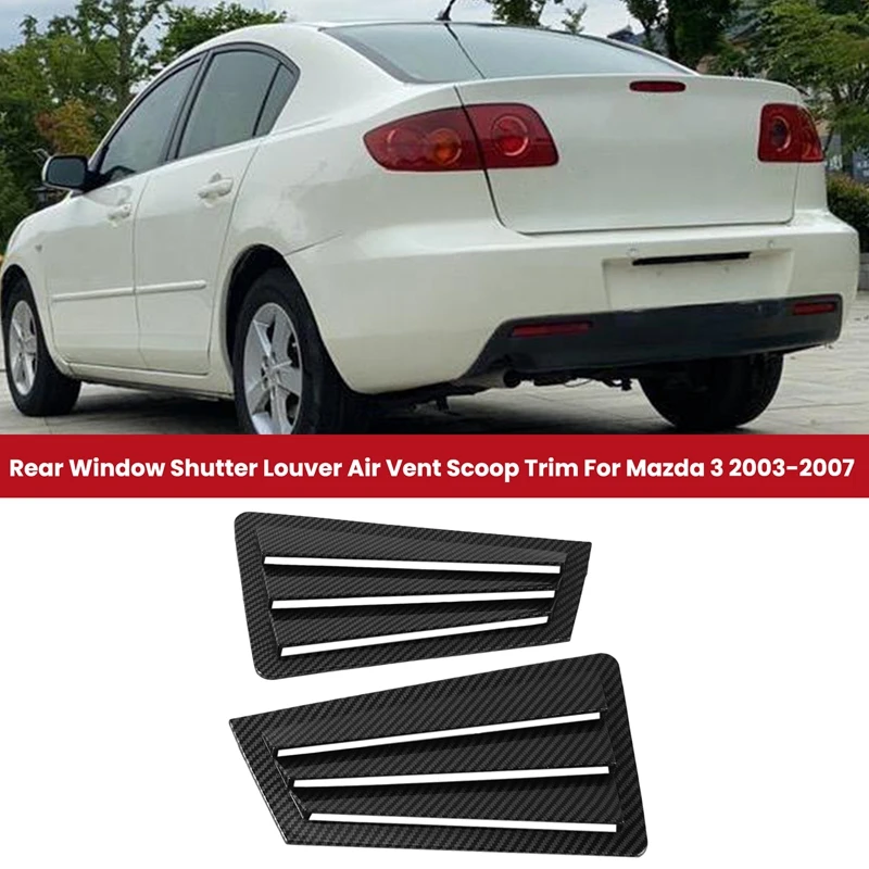 1Pair Side Louver Air Vent Scoop Spoiler Deflector Air Vent Modified Horn Surround For Mazda 3 2003-2007 A