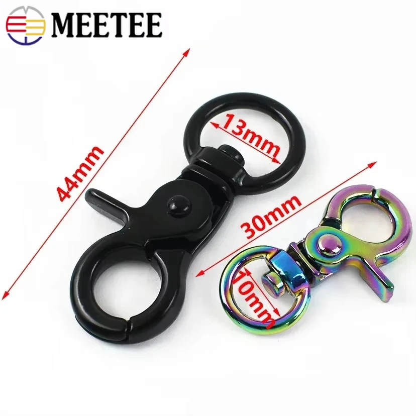 5-20Pcs 10/13mm Metal Keychain with Lobster Clasp for Bag Luggage Strap Swivel Hook Clip Pet Leash Carabiner Belt Accessories