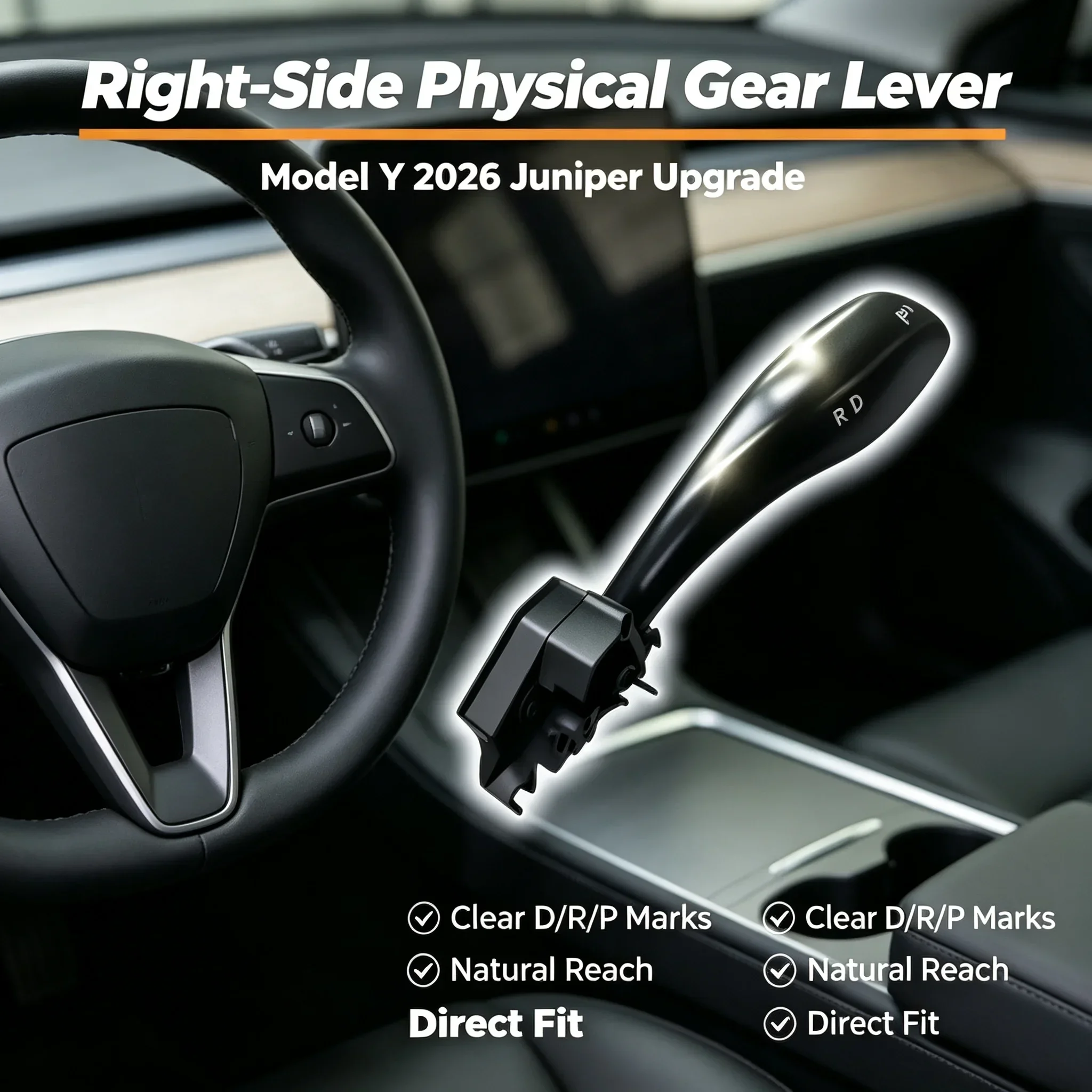 For Tesla Model Y Juniper New Model Physical Shift Stalk Kit DPR Indicator Lever Non-Destructive Easy Installation