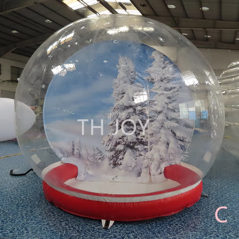 

fast air shipping, 3m diameter clear tent, customized inflatable snow globe for Christmas decoration