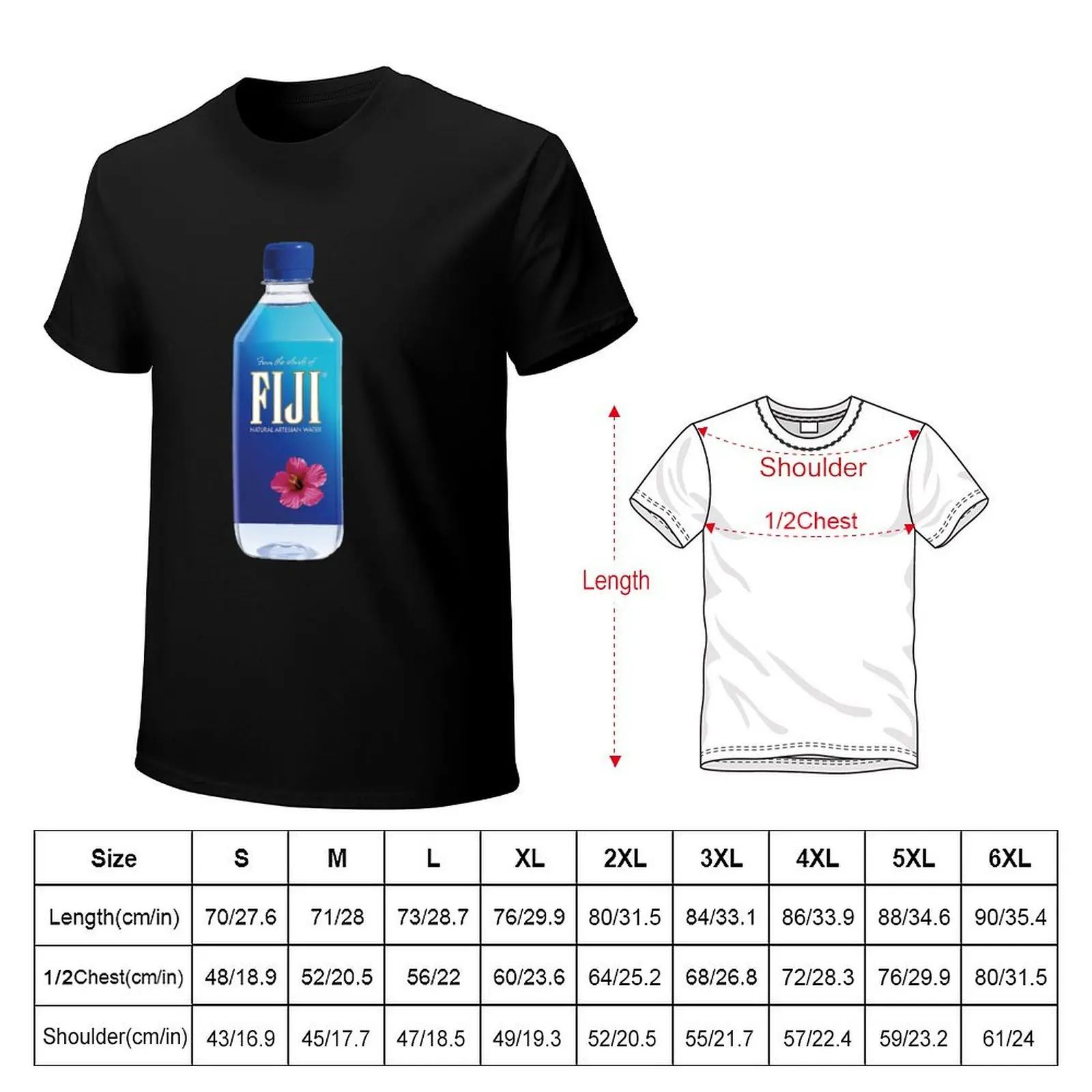 FIJI WATER BOTTLE - Modern Design T-Shirt vintage graphic tee shirts graphic summer clothes fruit of the loom mens t shirts