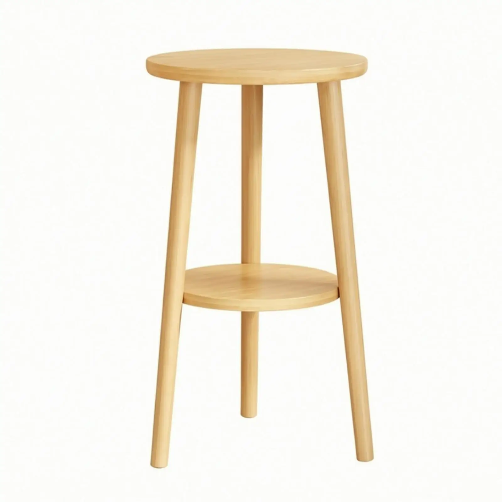 Plant Pot Stand Wood Display Shelf Two Tier Rack for Indoor Flowers Bonsai Holder for Entryway Living Room