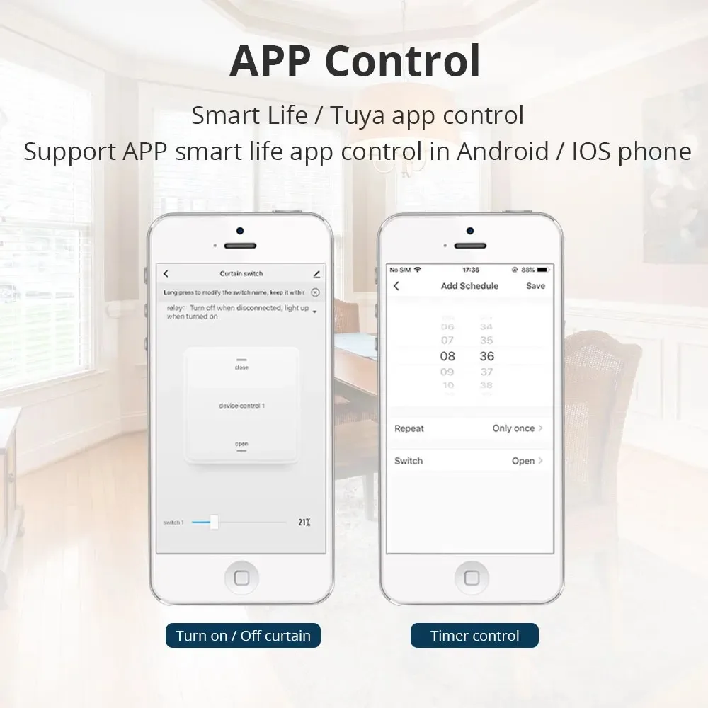 Zemismart Zigbee Tuya Smart Curtain Switch Neutral Required Smart Roller Shade Switch Timer Remote Control Alexa Google Home