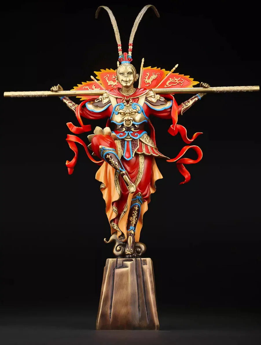 home decor copper sculpture invincible triumphant return monkey king Sun Wukong