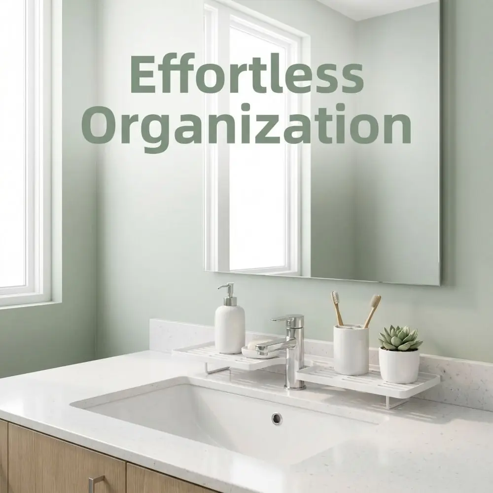 Universal Bathroom Storage Rack Water Drainage Mesh Kitchen Drainage Holder Non-punching Faucet Storage Shelf Household