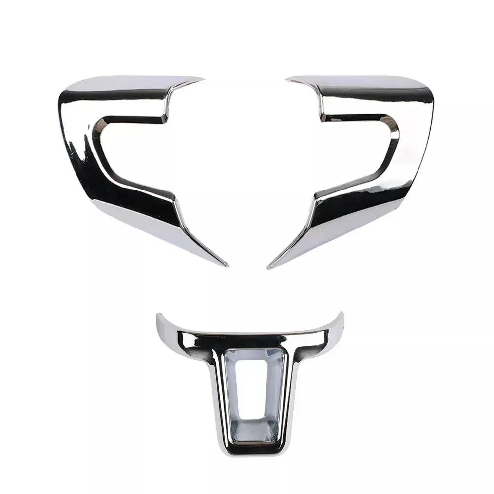 ABS Chrome Car Steering Wheel Sticker Cover Sequin Trim For Golf 6 MK6 MK5 Silver Car Accessories Tools view 4