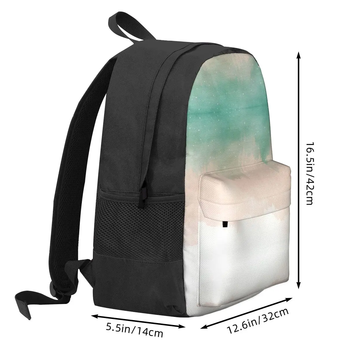 Mochila de acuarela colorida para mujer, bolso escolar de tendencia para niños, mochila para ordenador portátil, bolso de hombro de viaje de gran capacidad