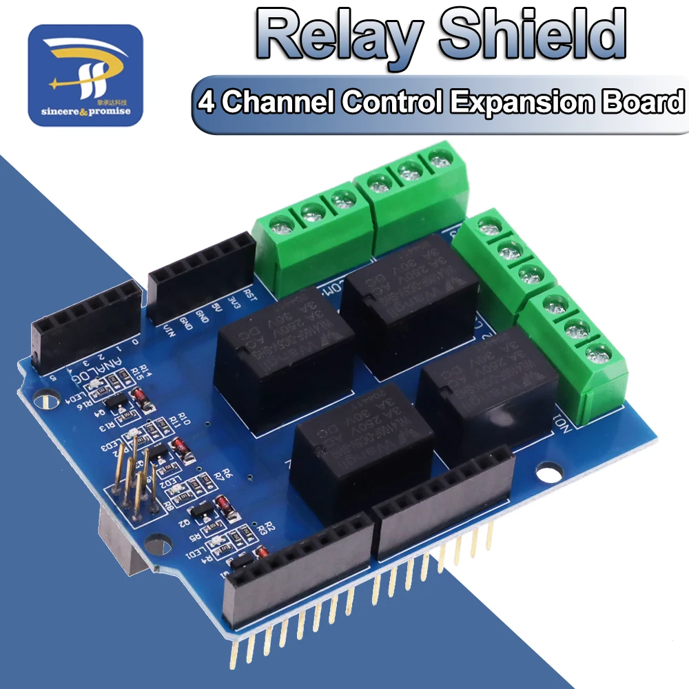 5V 4 Channel Relay Shield Module for Arduino UNO R3 ARM PIC AVR DSP Electronic 4 Way Four Channel Relay Control Expansion Board