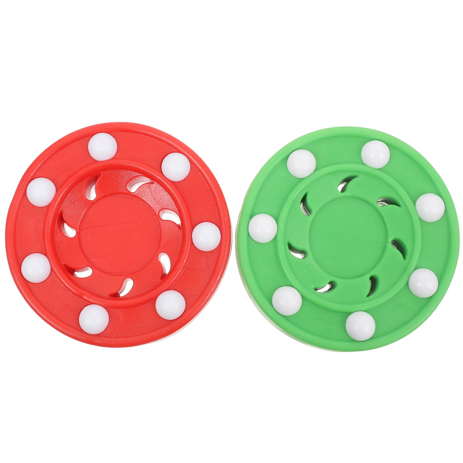 2pcs Roller Hockey Puck Lightweight Shockproof Core High Impact Glides Smooth Surface for Courts Inline Game