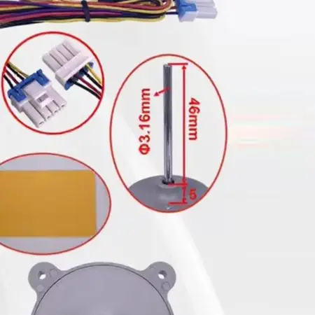Refrigerator Cooling Fan Motor for DC12V Refrigeration Compressor Modules 3.16mm Shaft Diameter PC Housing 1A Max Current