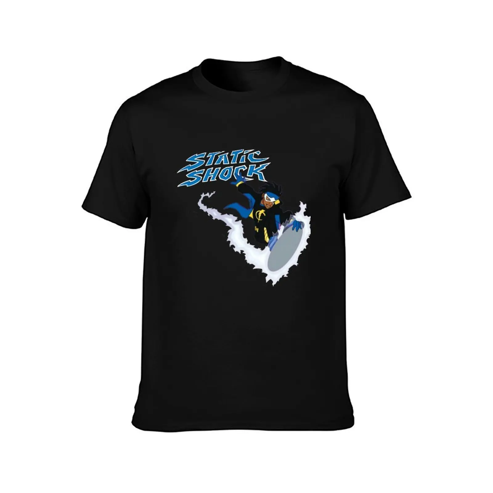 Static Shock T-Shirt Casual All Match Tee Shirt for Men T-Shirt