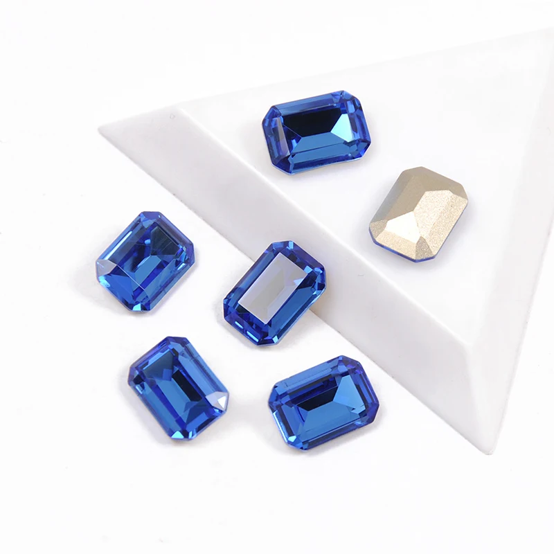 6A-Klasse Oktagon-Kristall-Strasssteine im Vorteilspack, Glitzernde Ziersteine mit Krallenfassungen für DIY-Schmuck, Kleidung und Basteldekorationen – Detail 4