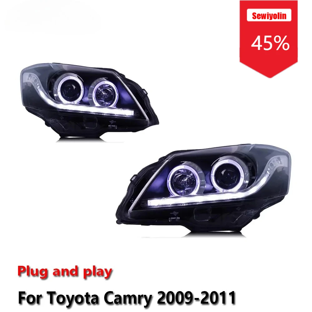 

Sewiyolin Car LED Headlight Assemblies For Toyota Camry 2009-2011 Fog DRL Brake Turn Signal Lamp Plug and Play