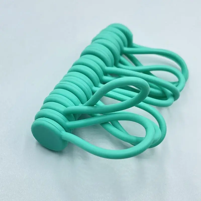 G88B 10 Pcs Silicone Cable Ties Reusable Twist Clips Cable for USB Charging Cords,Book Markers,Keychains