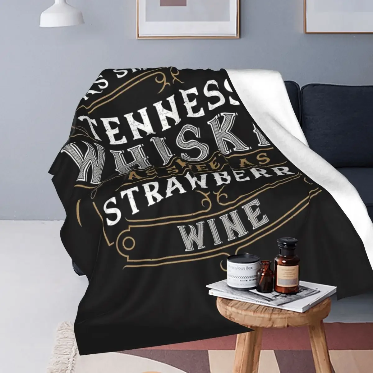 As Smooth As Tennessee Whiskey Blanket Soft Warm Flannel Throw Blanket Cover for Bed Living room Picnic Travel Home Couch