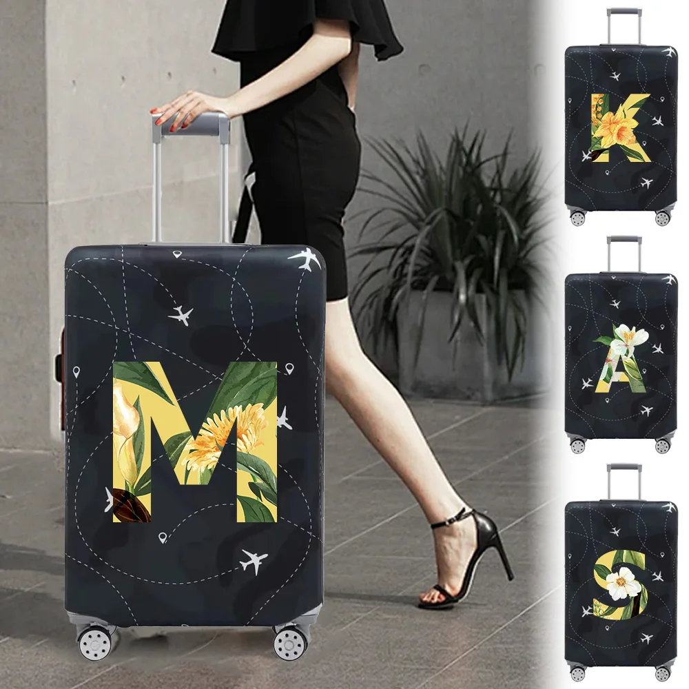 Luggage Cover Stretch Fabric Suitcase Protector Baggage Case for18-32 Inch Suitcase Case Print Floral Series Travel Organizer